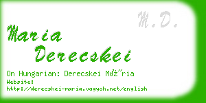 maria derecskei business card